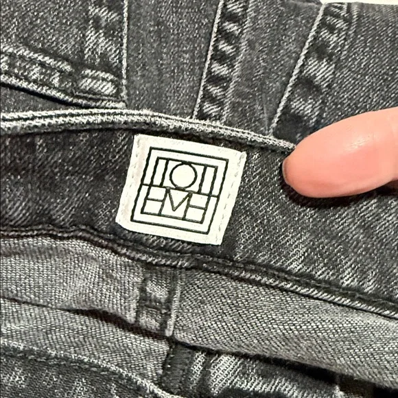 Toteme High Rise Black Washed Denim Straight Leg Jeans Size 28 - Picture 7 of 10